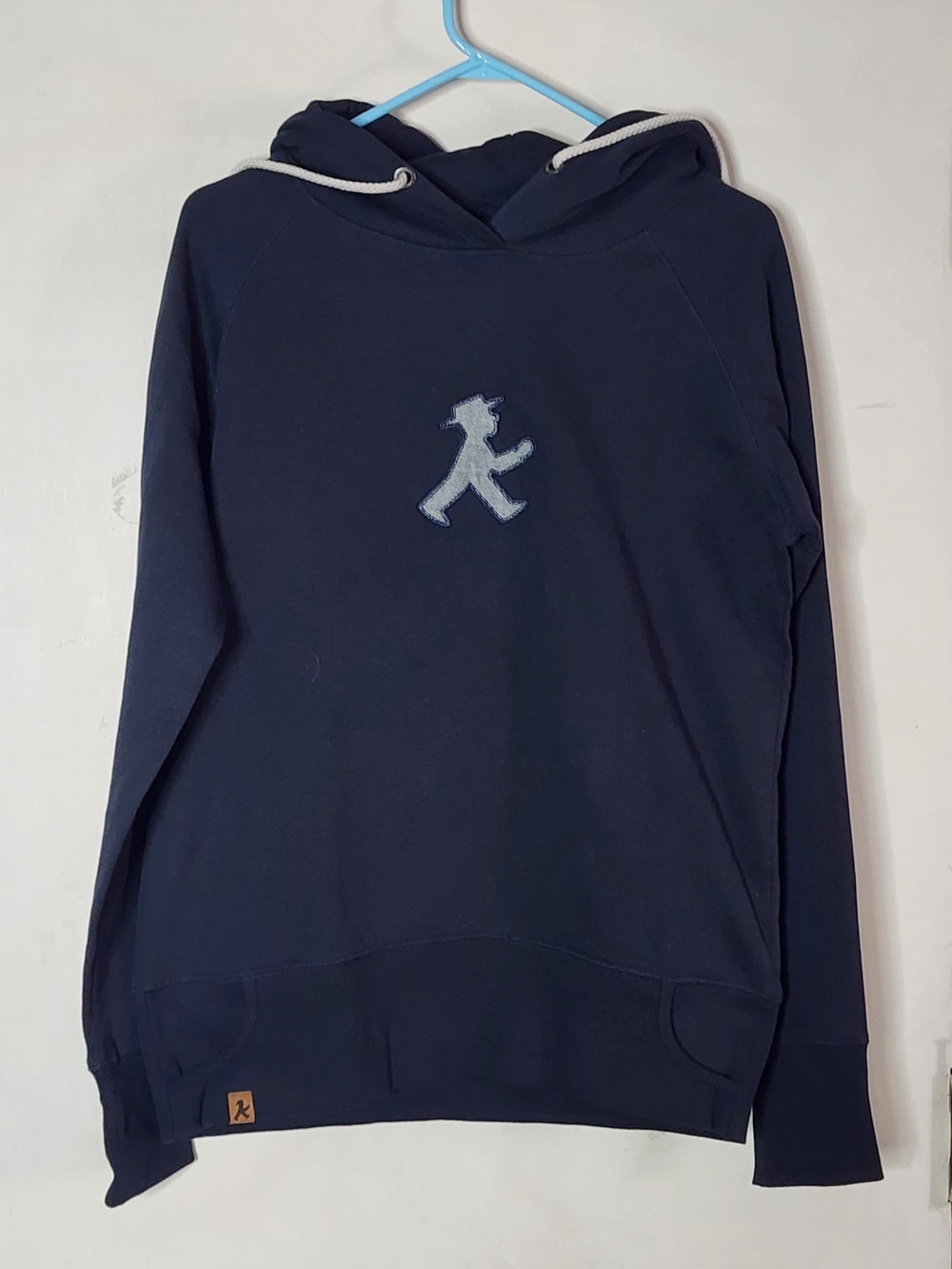 Ampelmann Men's Navy Hooded Pullover with Walker Patch